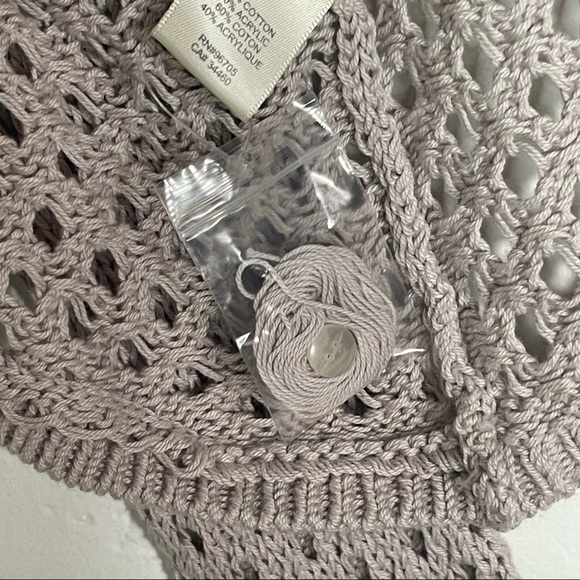 Rebecca Taylor Cross Back Crew Moonlight Crochet Open Back - Picture 9 of 12